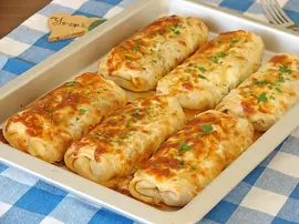 Beşamelli Kıymalı Krep Sarma