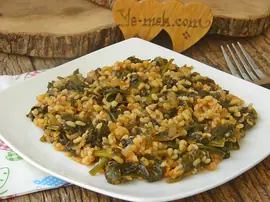 Bulgurlu Ispanak Yemeği