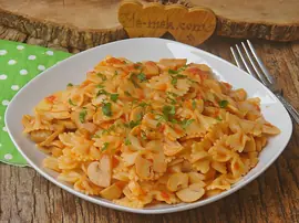 Domatesli Mantarlı Makarna