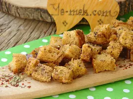 Fırında Baharatlı Kruton (Kıtır Ekmek)