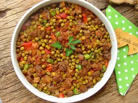 Fırında Bezelyeli Patlıcan Kebabı