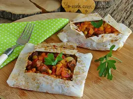 Fırında Etli Kağıt Kebabı