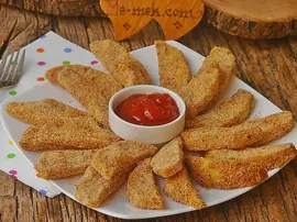 Fırında Galeta Unlu Çıtır Patates