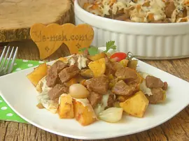 Fırında Kaşarlı Et Sote