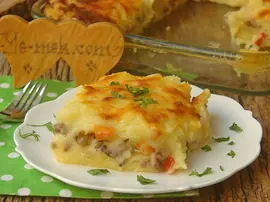 Fırında Kıymalı Patates Püresi