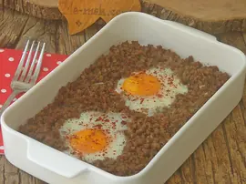 Fırında Kıymalı Yumurta