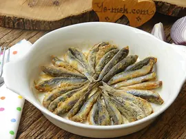 Fırında Mısır Unlu Hamsi Tava