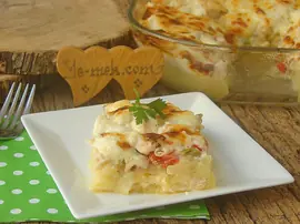 Fırında Patates Püreli Tavuk Yemeği