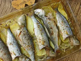 Fırında Patatesli Çinekop Buğulama