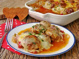 Fırında Sebzeli Soslu Mantar