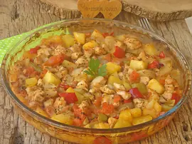 Fırında Sebzeli Tavuk Sote