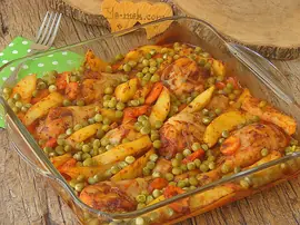 Fırında Sebzeli Tavuk Yemeği