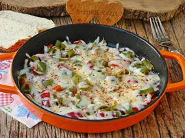 Kaşar Peynirli Biber Kavurması