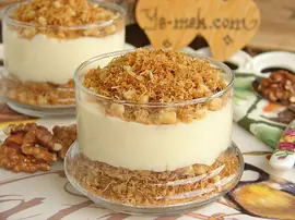 Kıtır Kadayıflı Muhallebi Tatlısı