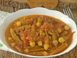 Kıymalı Bamya Yemeği