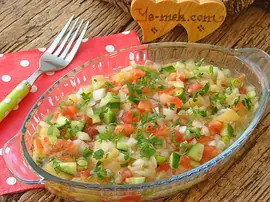 Közlenmiş Patlıcanlı Çoban Salatası