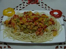 Kremalı Biber Soslu Spagetti