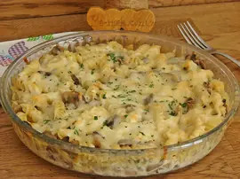 Kremalı Mantarlı Fırın Makarna