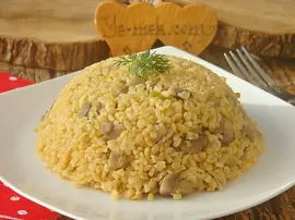 Mantarlı Bulgur Pilavı
