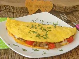 Mantarlı Kaşarlı Omlet