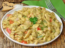 Mantarlı Köri Soslu Tavuk