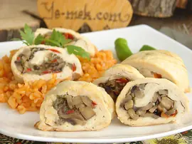 Mantarlı Tavuk Sarma