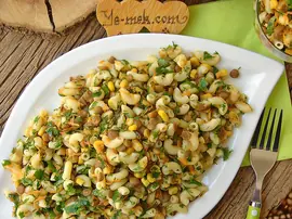 Mercimekli Makarna Salatası