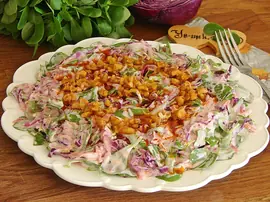 Mor Lahanalı Semizotu Salatası