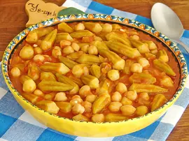 Nohutlu Bamya Yemeği