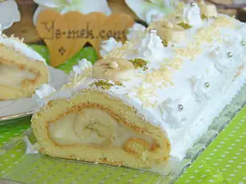 Pastane Usulü Muzlu Rulo Pasta