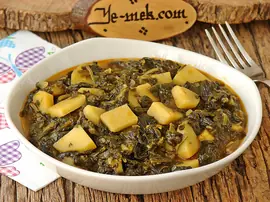 Patatesli Ispanak Yemeği