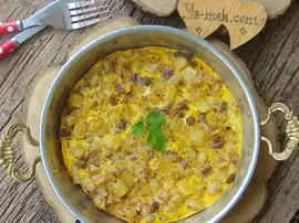 Patatesli Kavurmalı Yumurta