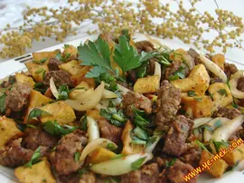 Patatesli Soğanlı Arnavut Ciğeri