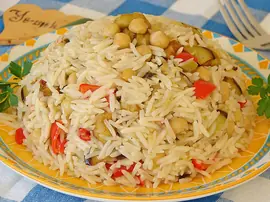 Patlıcanlı Nohutlu Pilav
