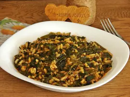 Pirinçli Ispanak Yemeği