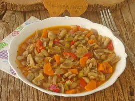 Sebzeli Mantar Yemeği