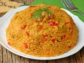 Sebzeli Tavuklu Bulgur Pilavı