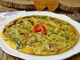 Soğanlı Mantarlı Omlet