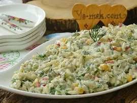 Yoğurtlu Tavuklu Arpa Şehriye Salatası