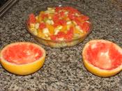 Kremalı Meyve Salatası (Greyfurt Çanağında)