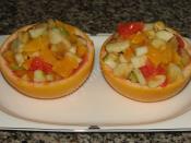 Kremalı Meyve Salatası (Greyfurt Çanağında)