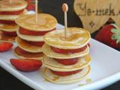 Mini Pancakes With Strawberries Recipe