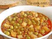 Kıymalı Taze Bezelye Yemeği