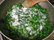 Fırında Kremalı Ispanaklı Ekmek Pizzası