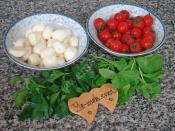 Domatesli Mozarella Peynirli Salata