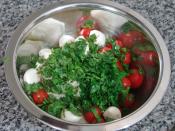 Domatesli Mozarella Peynirli Salata