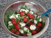 Domatesli Mozarella Peynirli Salata