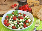 Domatesli Mozarella Peynirli Salata