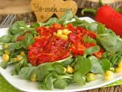 Közlenmiş Kırmızı Biberli Semizotu Salatası
