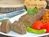 Meat Kebab With Roasted Eggplant Recipe